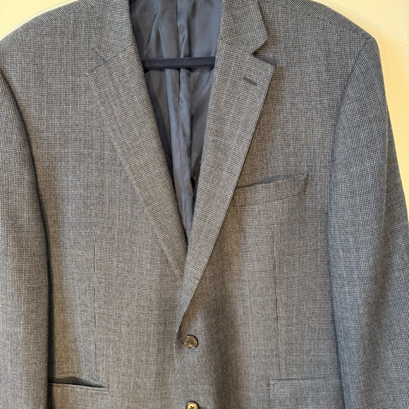 Lauren Ralph Lauren Green Label Tweed Navy Blue Sport Coat Blazer Wool Blend - Picture 3 of 5